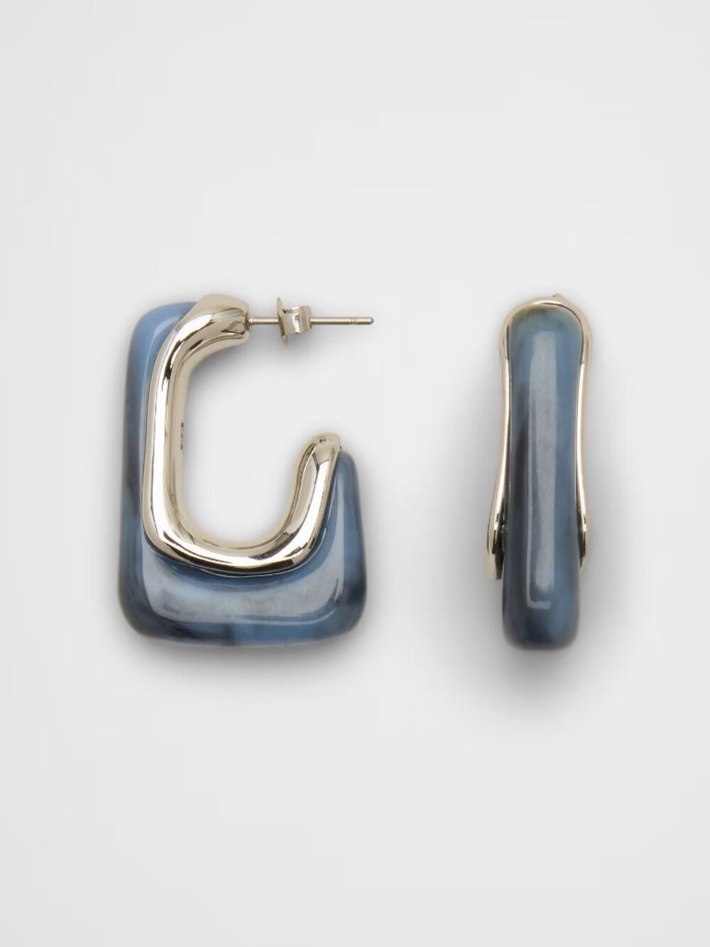 Banana Republic Squared "J" Resin Earrings